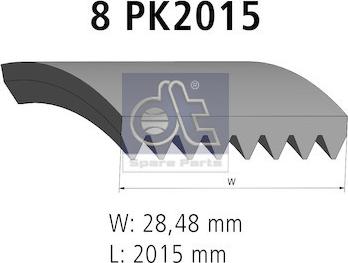 DT Spare Parts 1.21183 - Ķīļrievu siksna ps1.lv