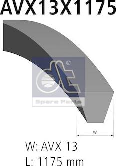 DT Spare Parts 3.34207 - Ķīļsiksnas komplekts ps1.lv