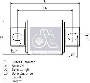 DT Spare Parts 2.96056 - Remkomplekts, Balstiekārtas svira ps1.lv