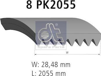 DT Spare Parts 2.21143 - Ķīļrievu siksna ps1.lv