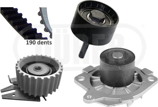 Dürer PA331134 - Ūdenssūknis + Zobsiksnas komplekts ps1.lv