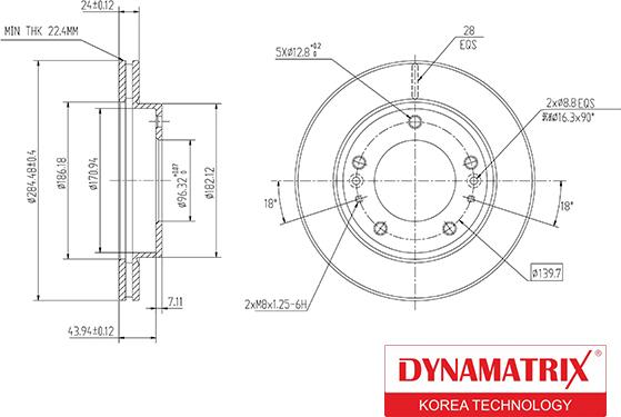 Dynamatrix DBD993 - Bremžu diski ps1.lv