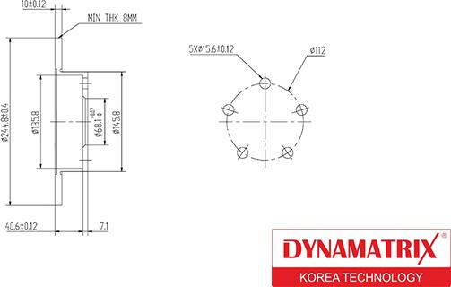 Dynamatrix DBD952 - Bremžu diski ps1.lv