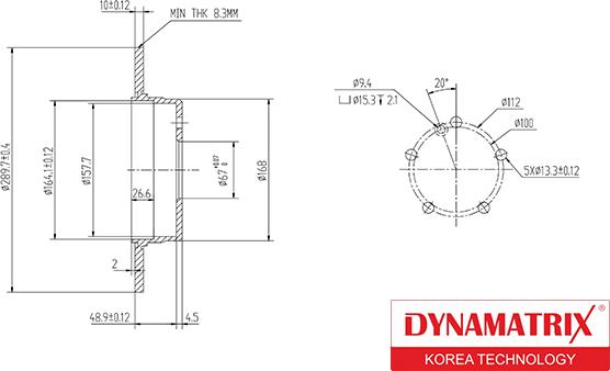 Dynamatrix DBD963 - Bremžu diski ps1.lv