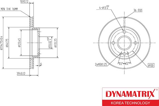 Dynamatrix DBD497 - Bremžu diski ps1.lv