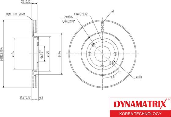 Dynamatrix DBD489 - Bremžu diski ps1.lv