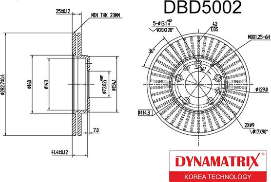 Dynamatrix DBD5002 - Bremžu diski ps1.lv