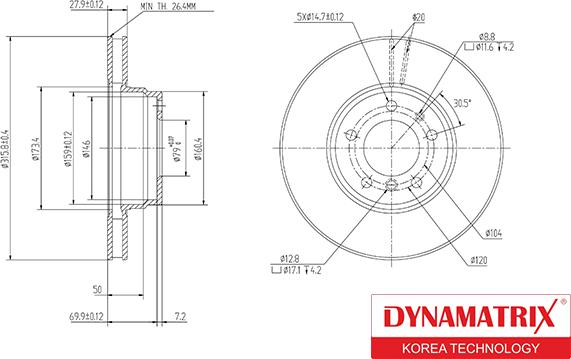 Dynamatrix DBD624 - Bremžu diski ps1.lv