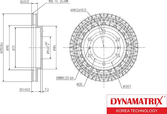 Dynamatrix DBD1937 - Bremžu diski ps1.lv