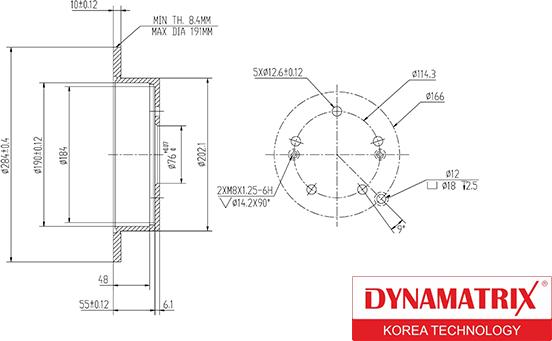 Dynamatrix DBD1493 - Bremžu diski ps1.lv