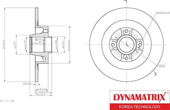 Dynamatrix DBD1443 - Bremžu diski ps1.lv