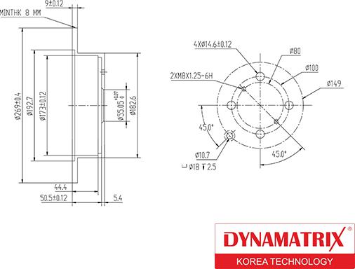 Dynamatrix DBD1417 - Bremžu diski ps1.lv