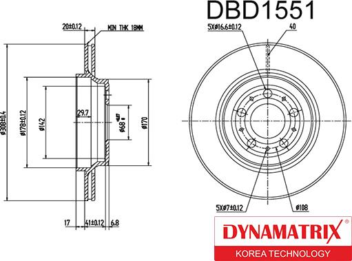 Dynamatrix DBD1551 - Bremžu diski ps1.lv