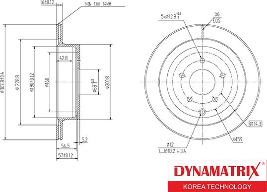 Dynamatrix DBD1506 - Bremžu diski ps1.lv