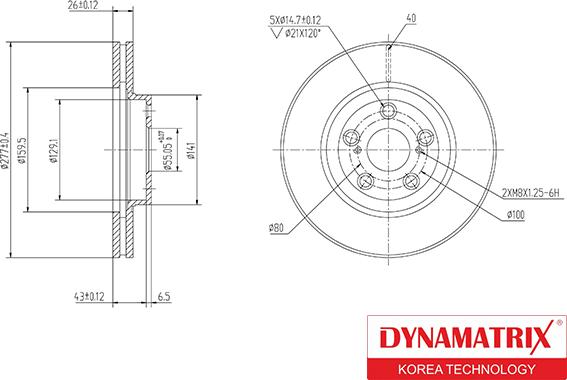 Dynamatrix DBD1508 - Bremžu diski ps1.lv