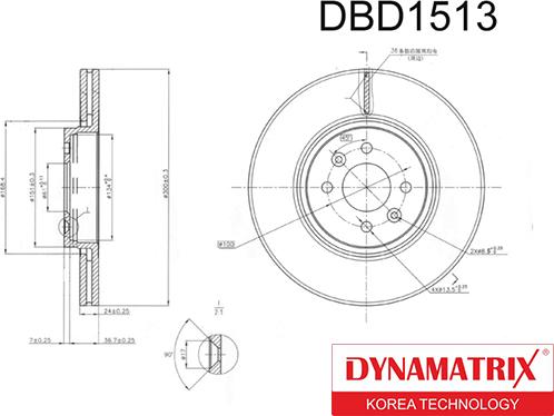 Dynamatrix DBD1513 - Bremžu diski ps1.lv