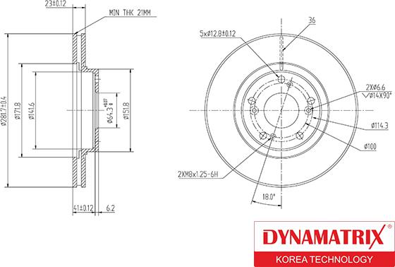 Dynamatrix DBD1539 - Bremžu diski ps1.lv