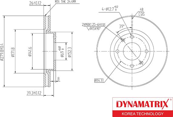 Dynamatrix DBD1522 - Bremžu diski ps1.lv