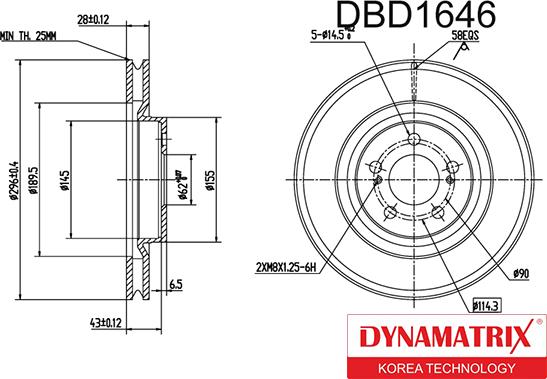 Dynamatrix DBD1646 - Bremžu diski ps1.lv