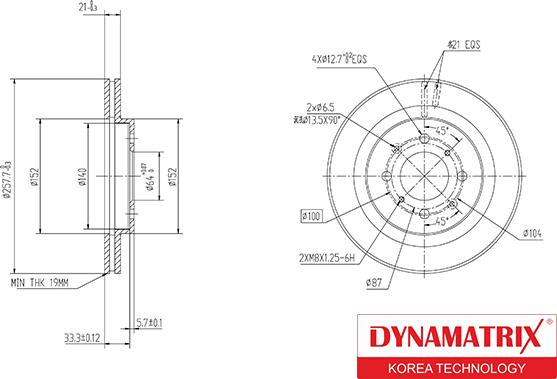 Dynamatrix DBD1610 - Bremžu diski ps1.lv