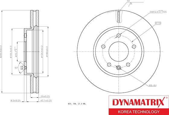 Dynamatrix DBD1625 - Bremžu diski ps1.lv