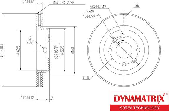 Dynamatrix DBD1628 - Bremžu diski ps1.lv