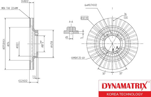 Dynamatrix DBD1109 - Bremžu diski ps1.lv