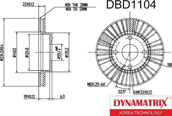 Dynamatrix DBD1104 - Bremžu diski ps1.lv