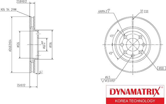 Dynamatrix DBD1131 - Bremžu diski ps1.lv