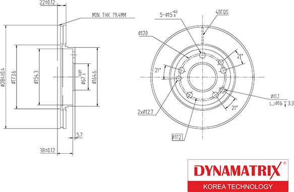 Dynamatrix DBD181 - Bremžu diski ps1.lv