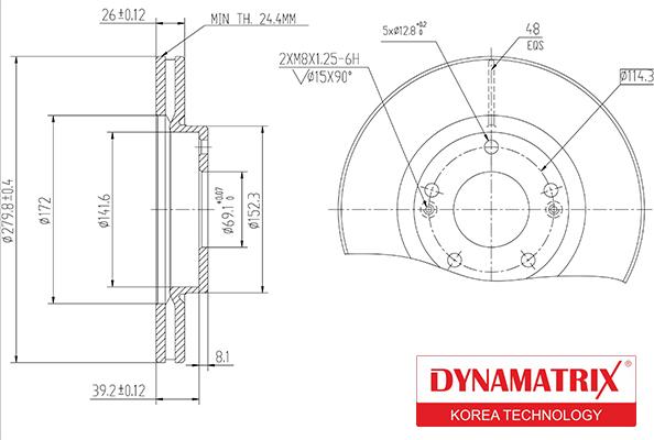 Dynamatrix DBD1300 - Bremžu diski ps1.lv