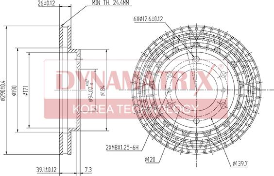 Dynamatrix DBD1384 - Bremžu diski ps1.lv