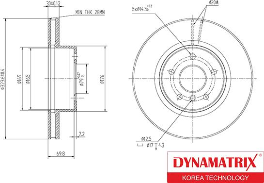 Dynamatrix DBD124 - Bremžu diski ps1.lv