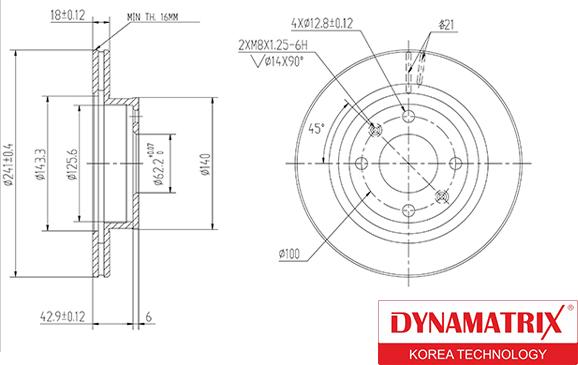 Dynamatrix DBD1268 - Bremžu diski ps1.lv