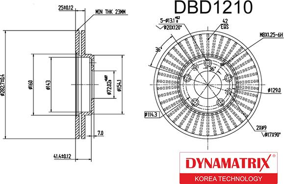 Dynamatrix DBD1210 - Bremžu diski ps1.lv