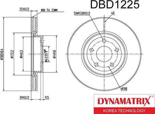 Dynamatrix DBD1225 - Bremžu diski ps1.lv