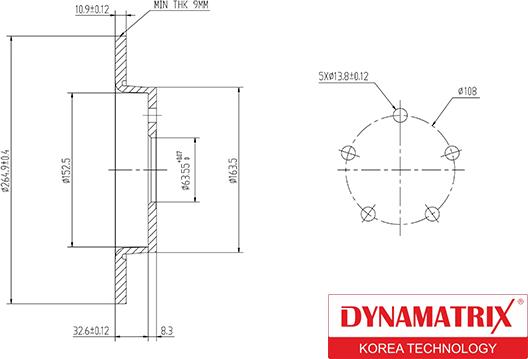 Dynamatrix DBD1226 - Bremžu diski ps1.lv