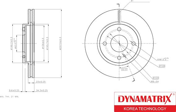 Dynamatrix DBD1740 - Bremžu diski ps1.lv