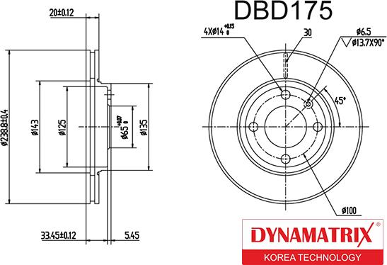 Dynamatrix DBD175 - Bremžu diski ps1.lv