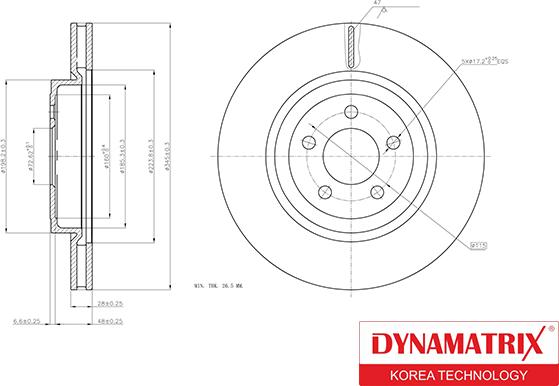 Dynamatrix DBD1765 - Bremžu diski ps1.lv