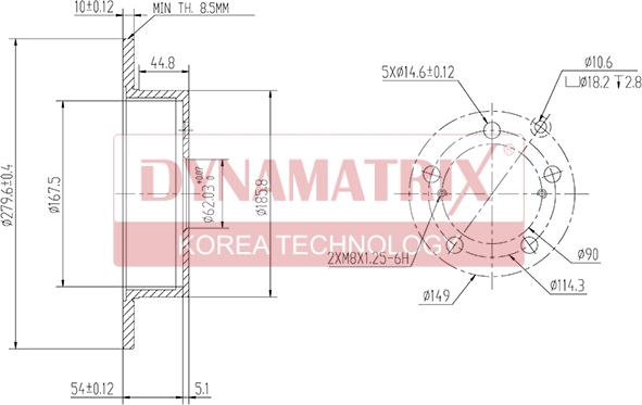 Dynamatrix DBD1704 - Bremžu diski ps1.lv