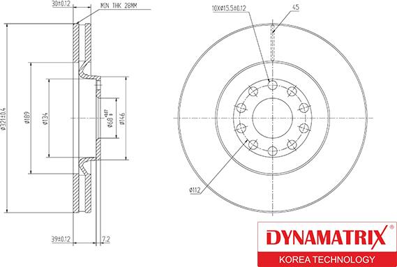 Dynamatrix DBD1705 - Bremžu diski ps1.lv