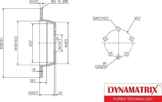 Dynamatrix DBD861 - Bremžu diski ps1.lv