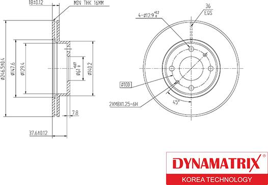 Dynamatrix DBD867 - Bremžu diski ps1.lv