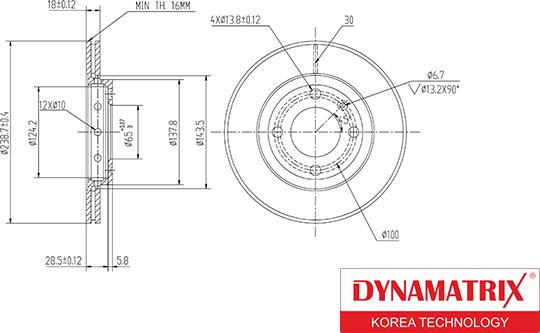 Dynamatrix DBD812 - Bremžu diski ps1.lv