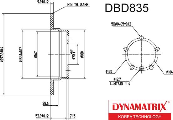 Dynamatrix DBD835 - Bremžu diski ps1.lv