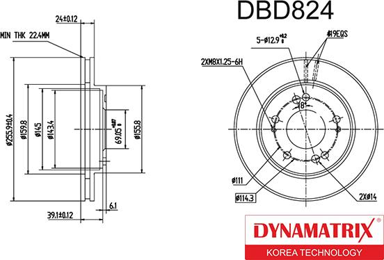 Dynamatrix DBD824 - Bremžu diski ps1.lv