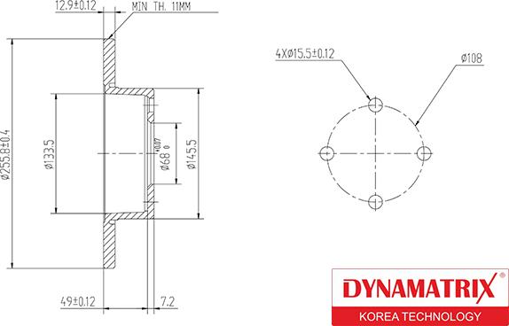 Dynamatrix DBD318 - Bremžu diski ps1.lv