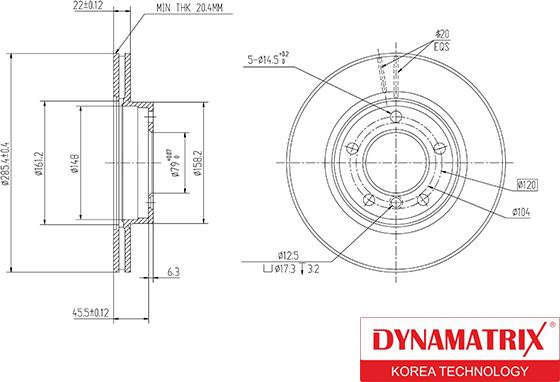 Dynamatrix DBD258 - Bremžu diski ps1.lv