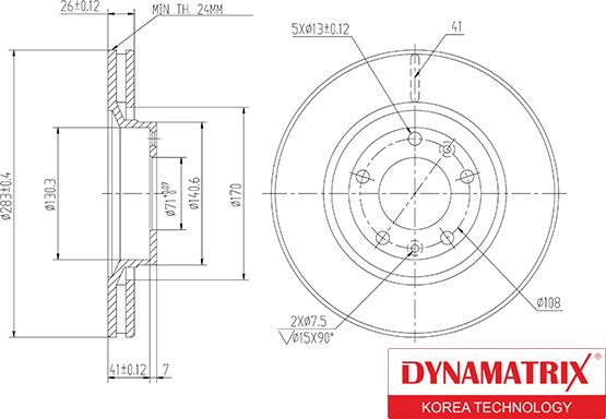 Dynamatrix DBD264 - Bremžu diski ps1.lv